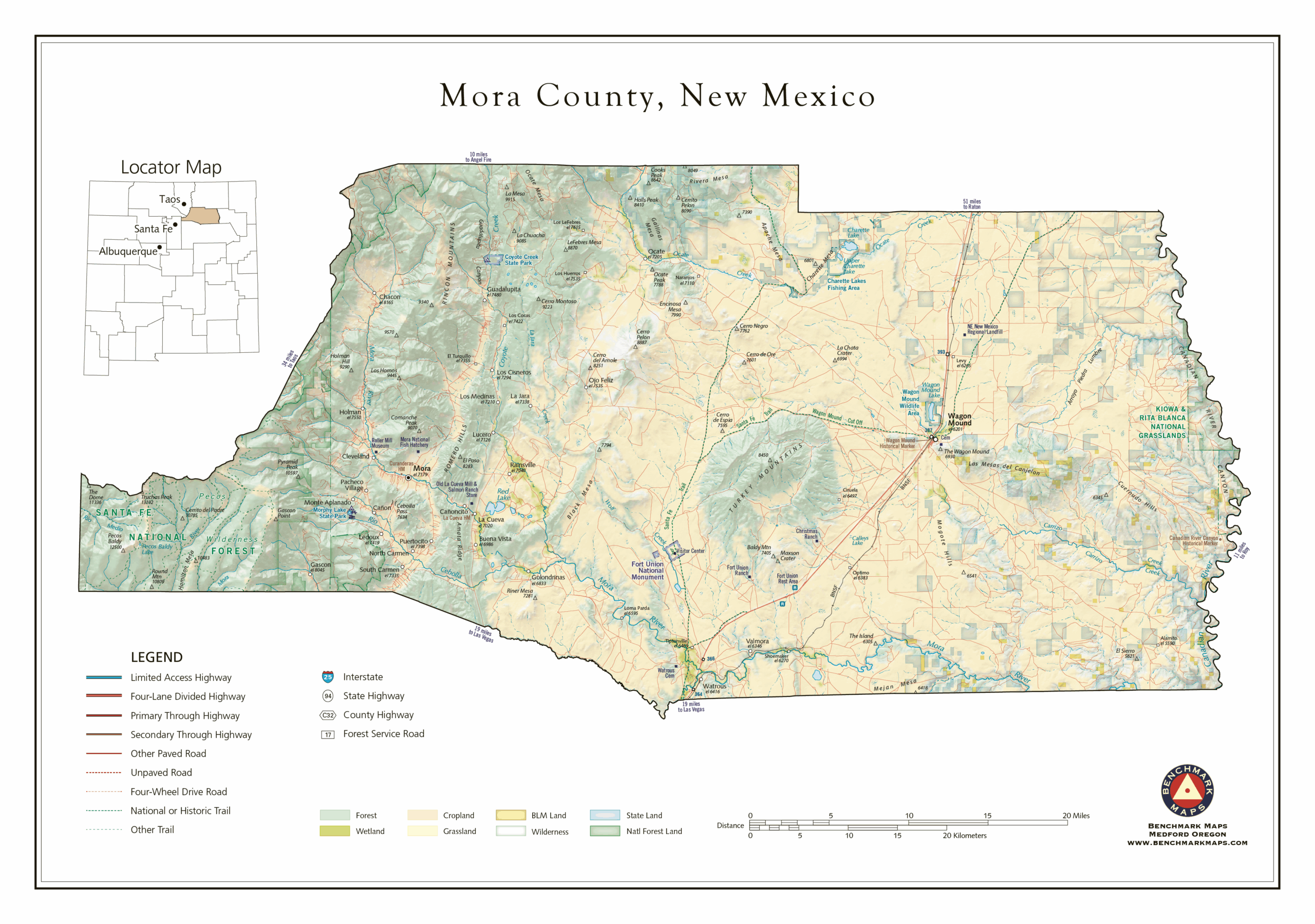 Mora County, New Mexico Government Map