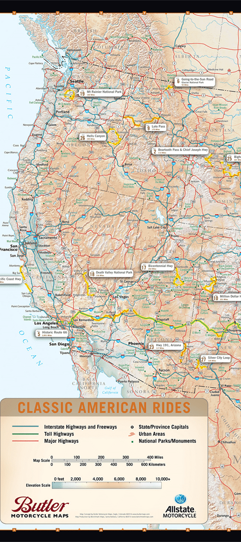 Clip of Classic American Rides Event Map