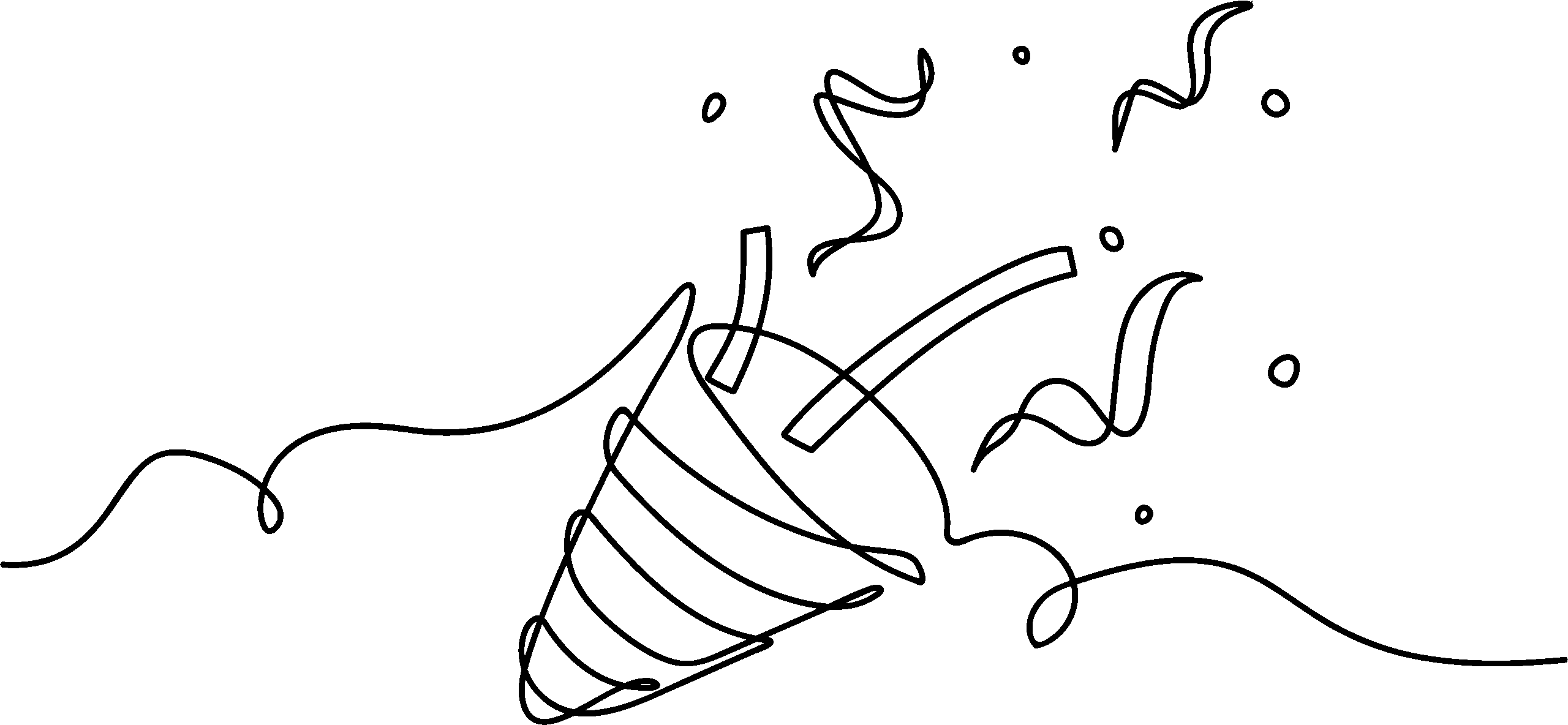 Line art of confetti