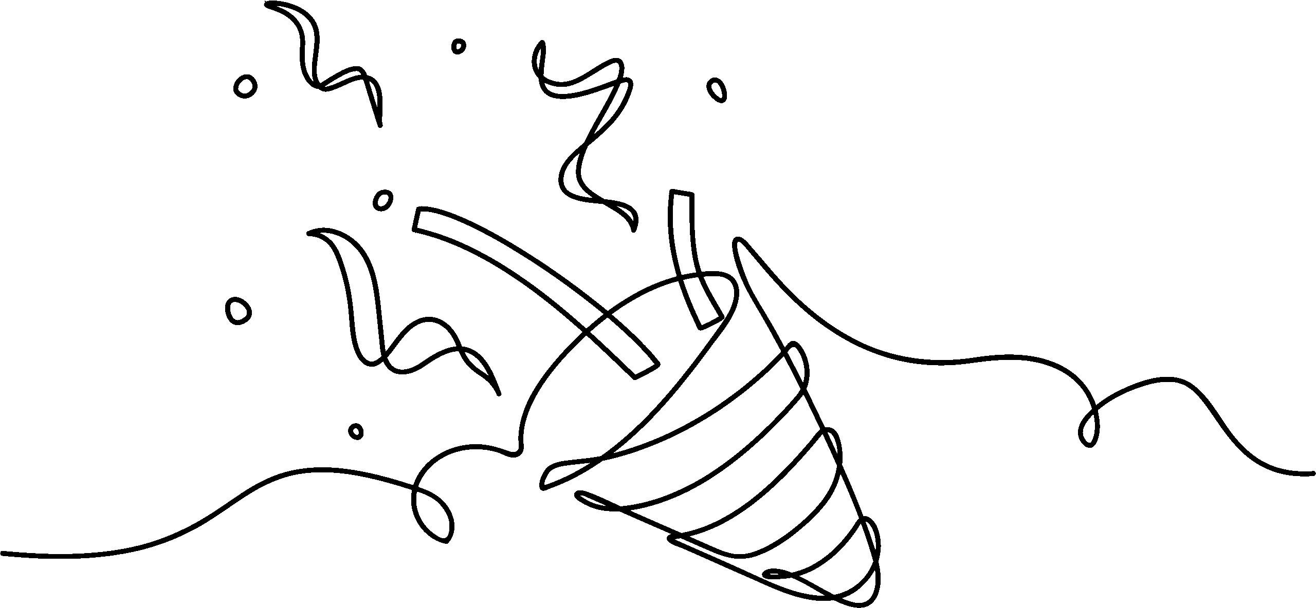 Line art of confetti
