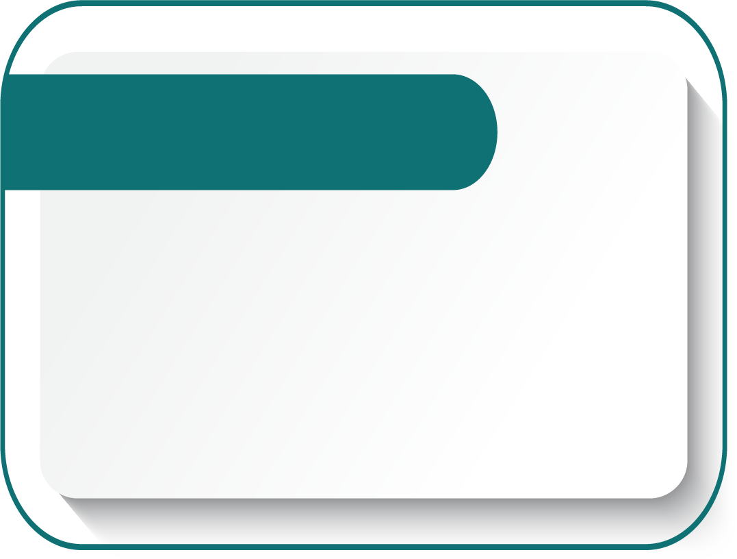 Display card with green heading and white body