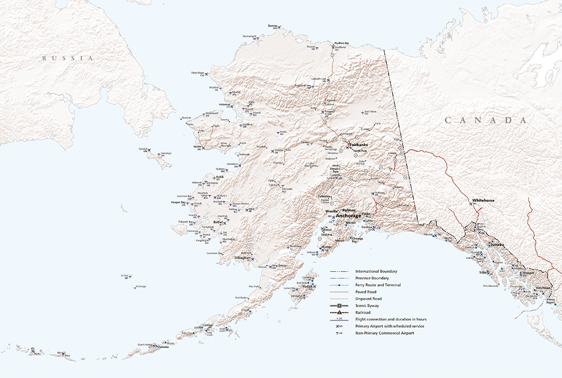Transportation Map of Alaska