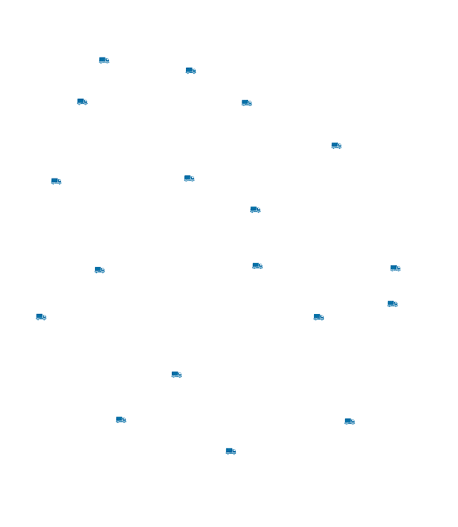 Distribution Center Map Pins