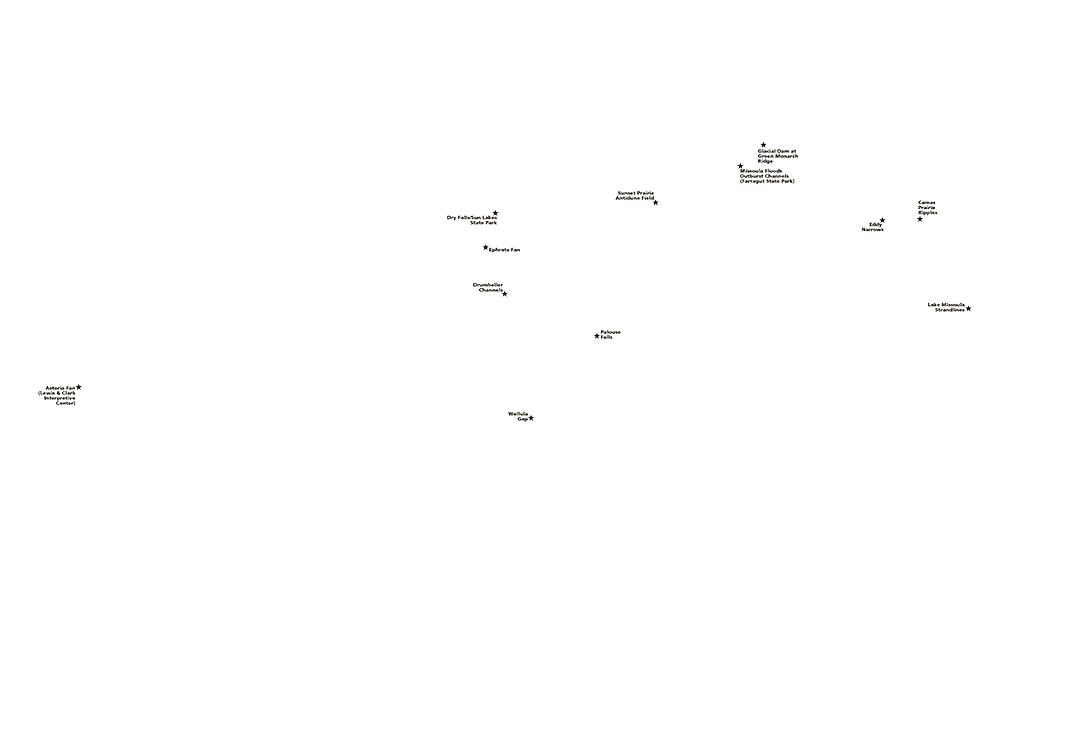 Areas of interest for Ice Age Floods Map