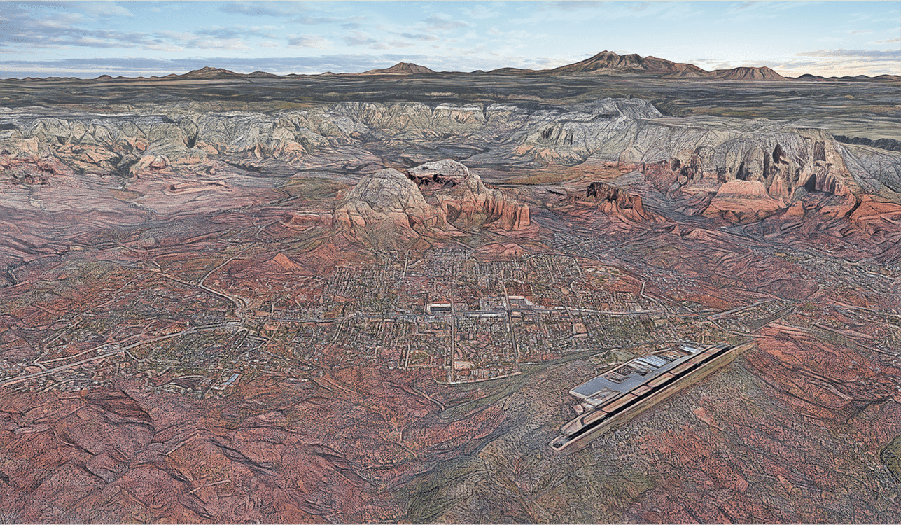 Illustrative map of West Sedona without labels
