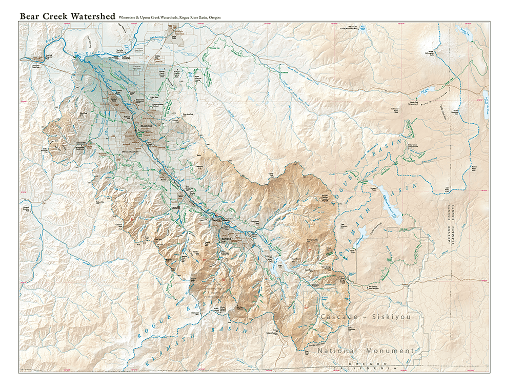 Bear Creek Watershed natural resource map