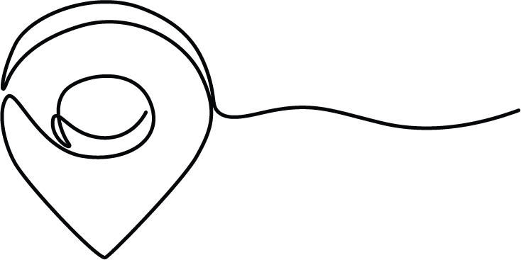 Line art of a point of interest