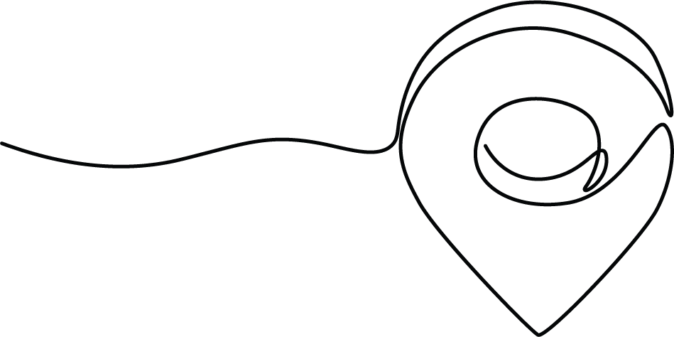 Line art of a point of interest