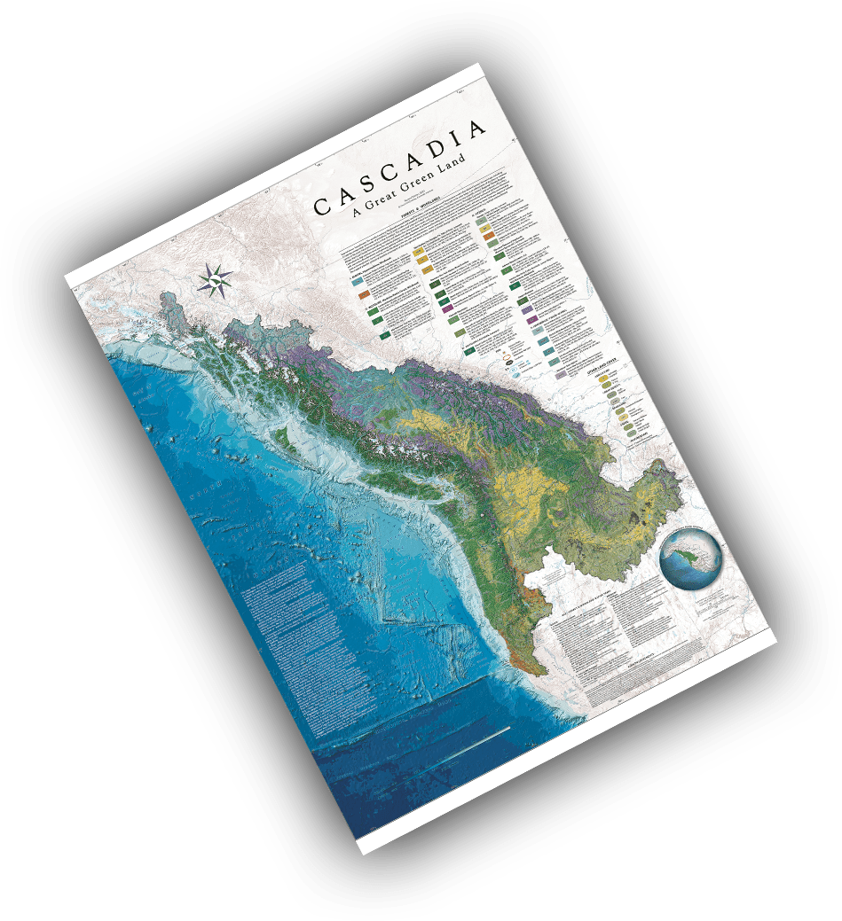 Wall art map of the United States featuring mountain elevations, bodies of water, and city names.