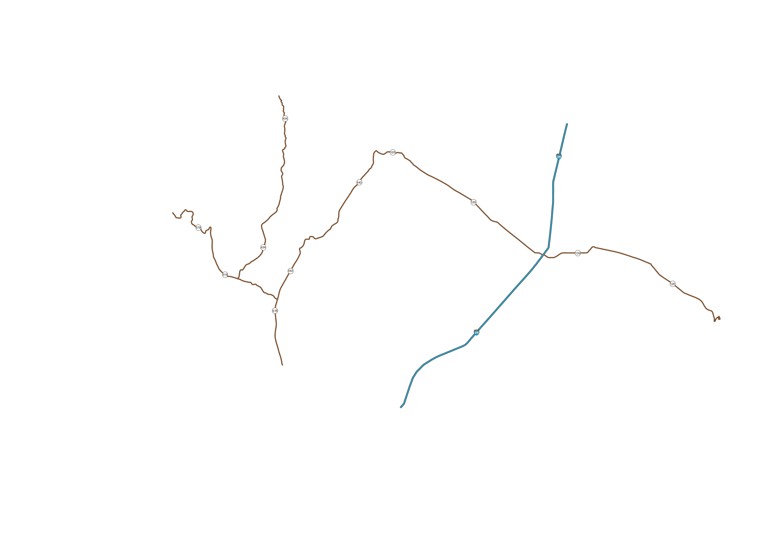 Illustrative map of Medford, Oregon with list of points of interest